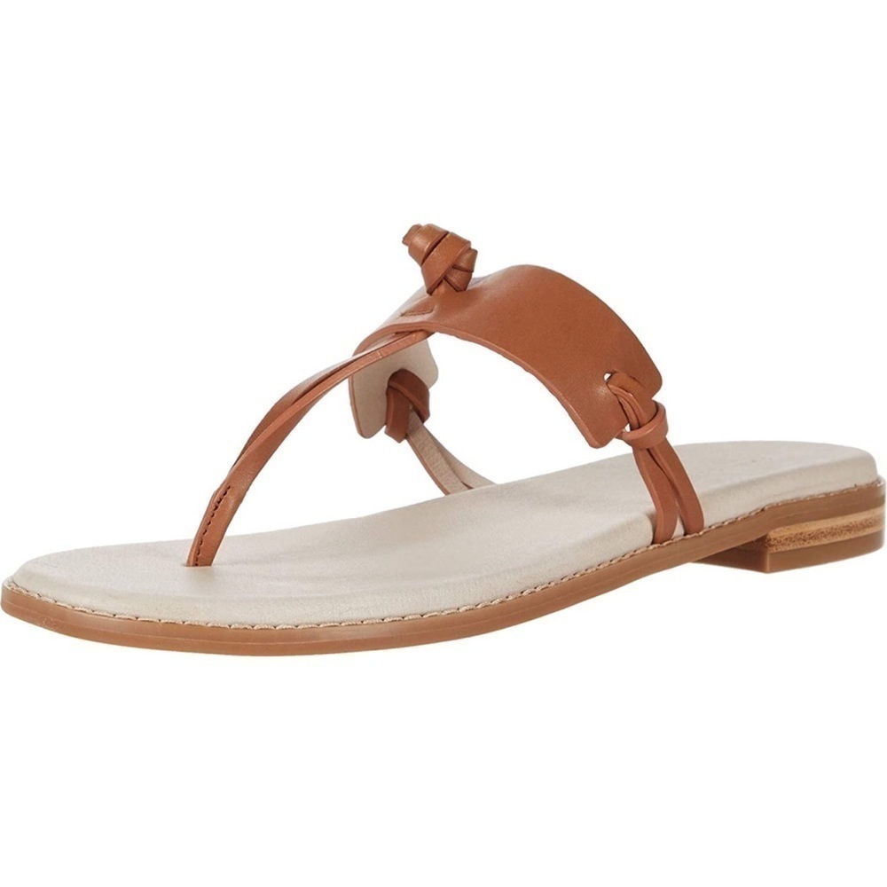 NWT sanctuary Shim Sham leather toe thong sandals size 9 peachy brown color